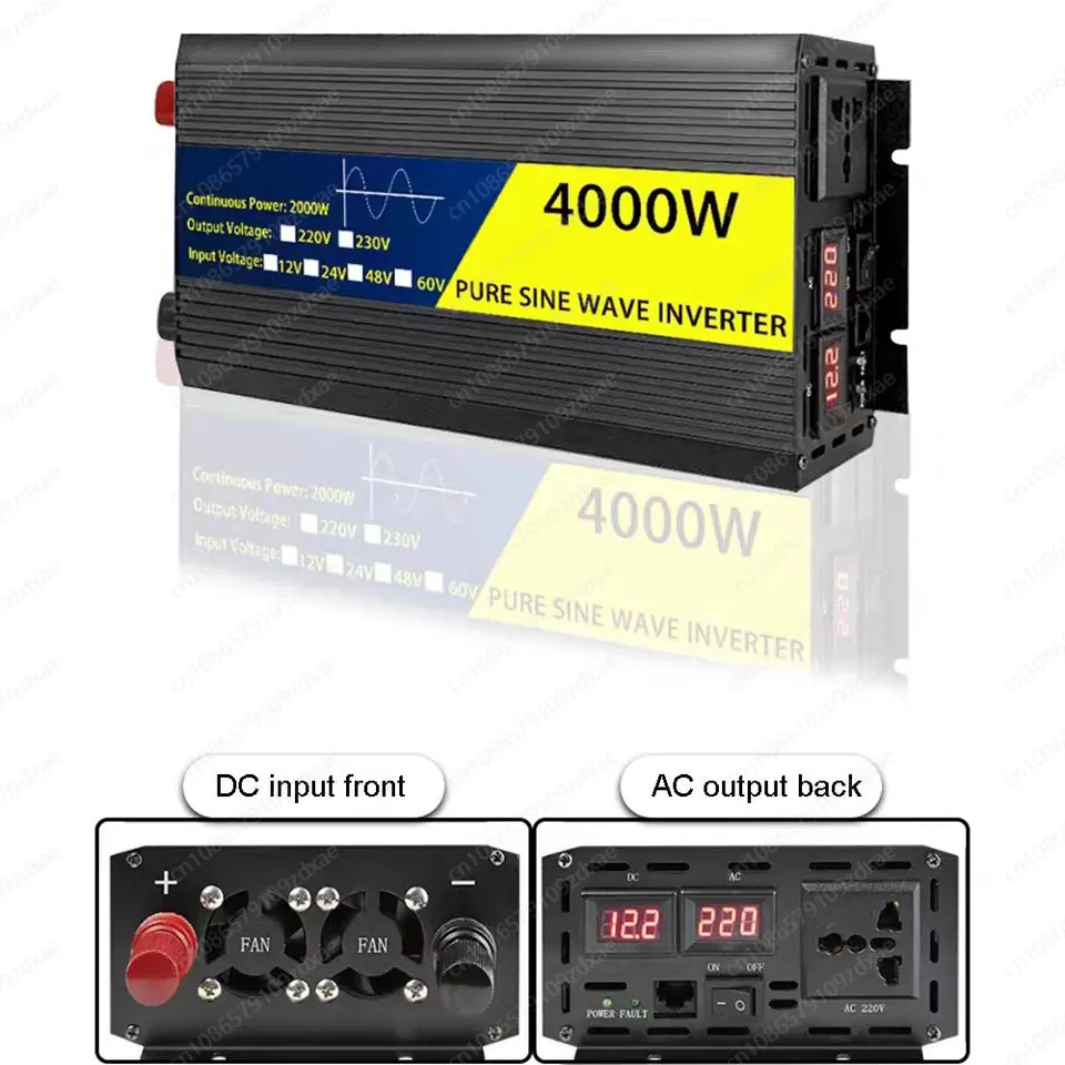 전기 세발 자전거 트럭 RV휴대컨버터 순수 사인파 인버터 4000W 5000W 12V24V48V60V 220V