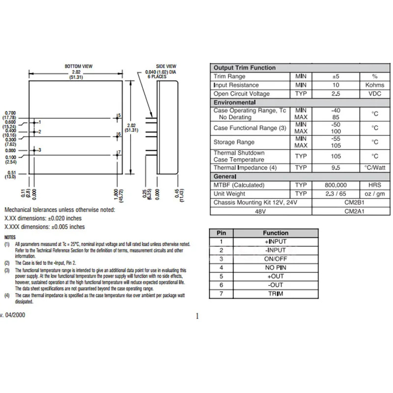 POWER-ONE DFA20E24S5 20W 신