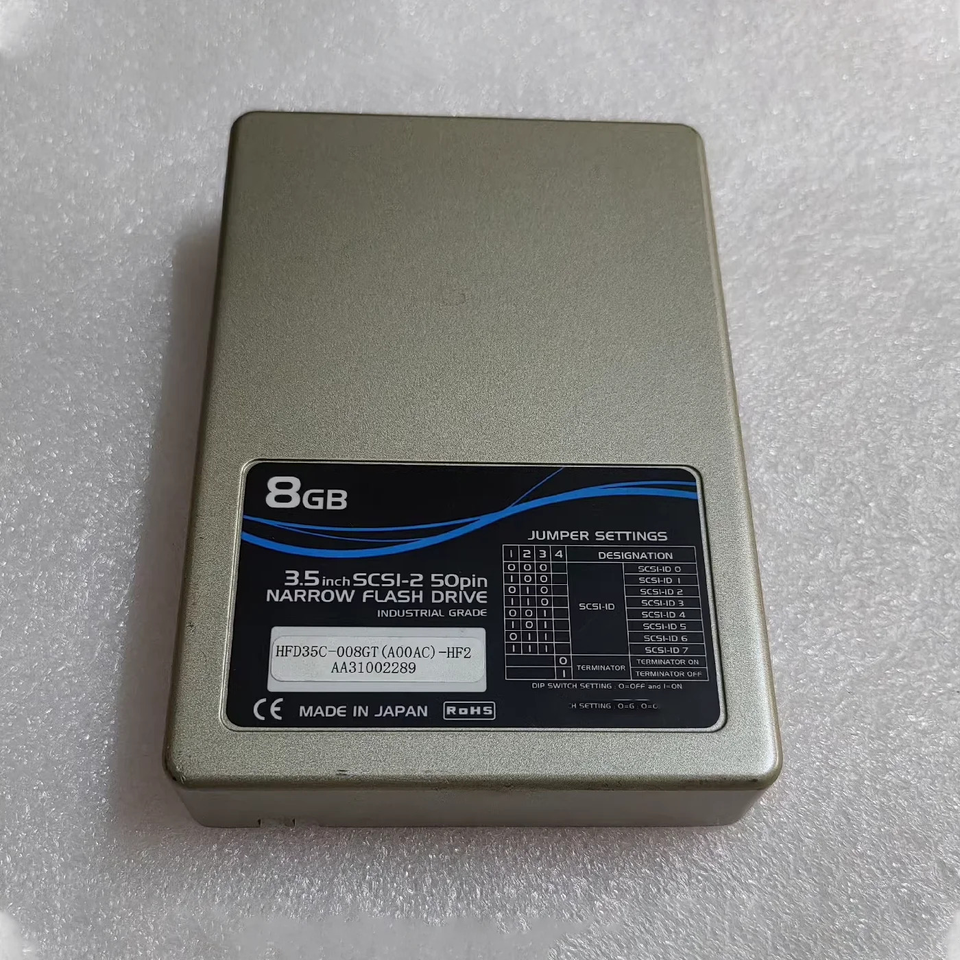 하기와라 50핀 SCSI 8GB 3.5인치 산업솔리드 스테이트 드라이브HFD35C-008