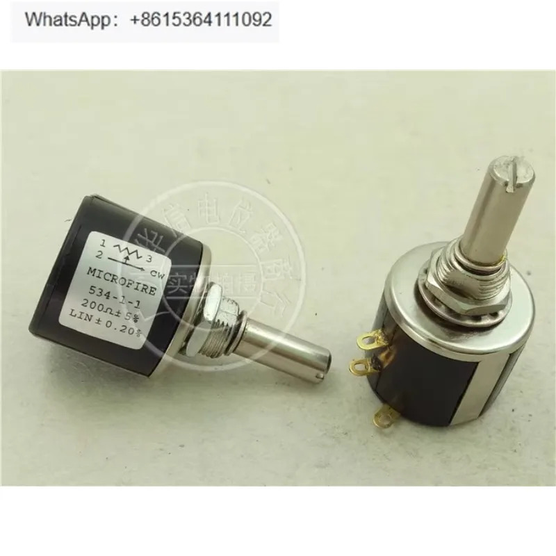 10Pcs 인쇄기계 다회전 권선 전위차계 534-1-1 200R 1K 2K 5K 10K 생크 길이 24MM