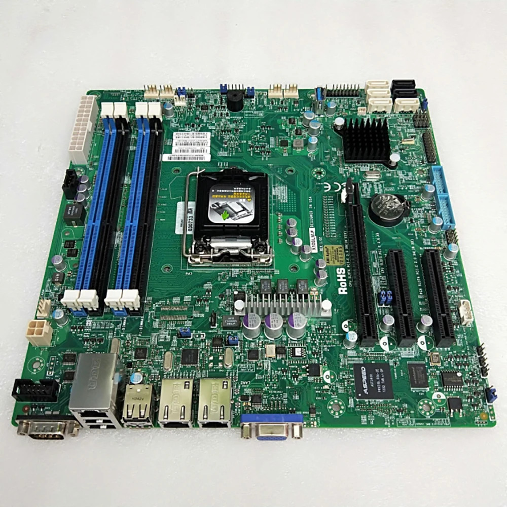 마더보드 E3-1200 v3/v4 대 Supermicro X10SLM-F코어 i3 LGA1150 DDR3 4 USB 3.0헤더를 통A 21 1개