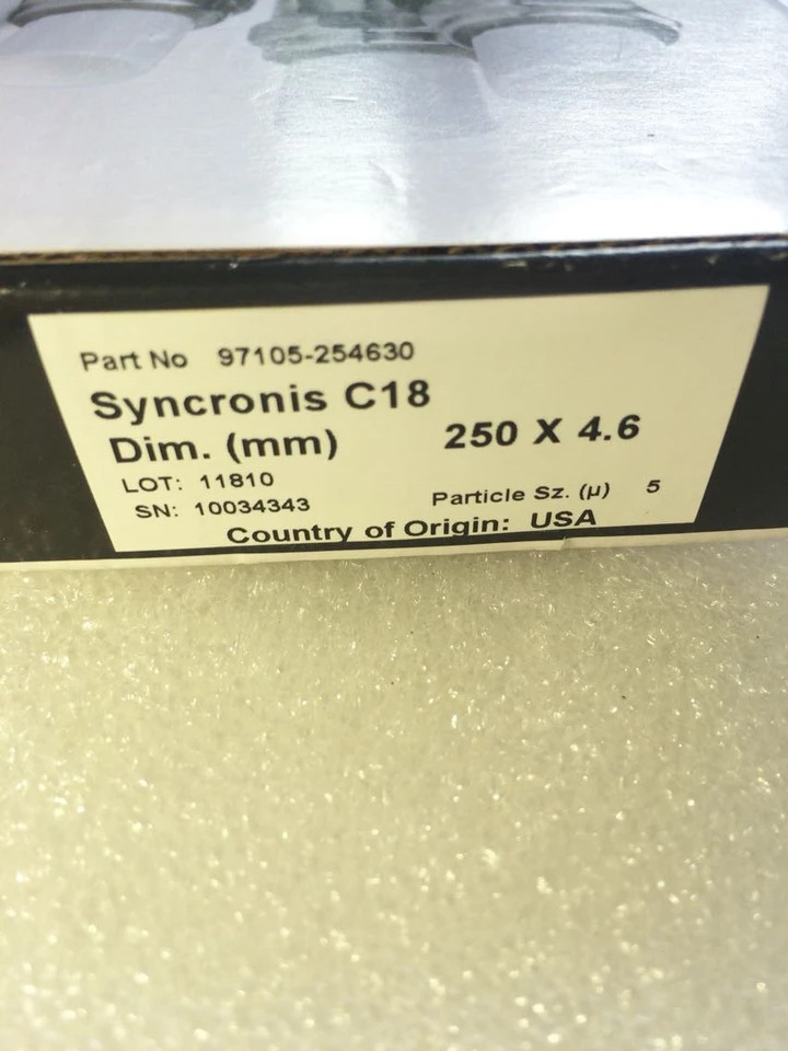 Thermo LC 컬럼 97105-254630 Syncronis C18 250X4.6