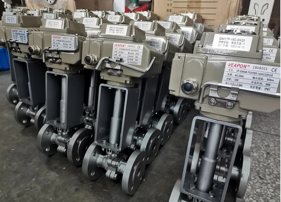VEAPON 전기 고온 플랜지 볼 밸브 ISO9001 VP-0050B F03 F05-14 AC220V Z 50Nm 10w 30S Q941TF-16C-DN20