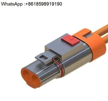 PL182X-60-2.5 플매트 카펫 러그 Amphenol 자동차 커넥터 고전압 2방향단주황색