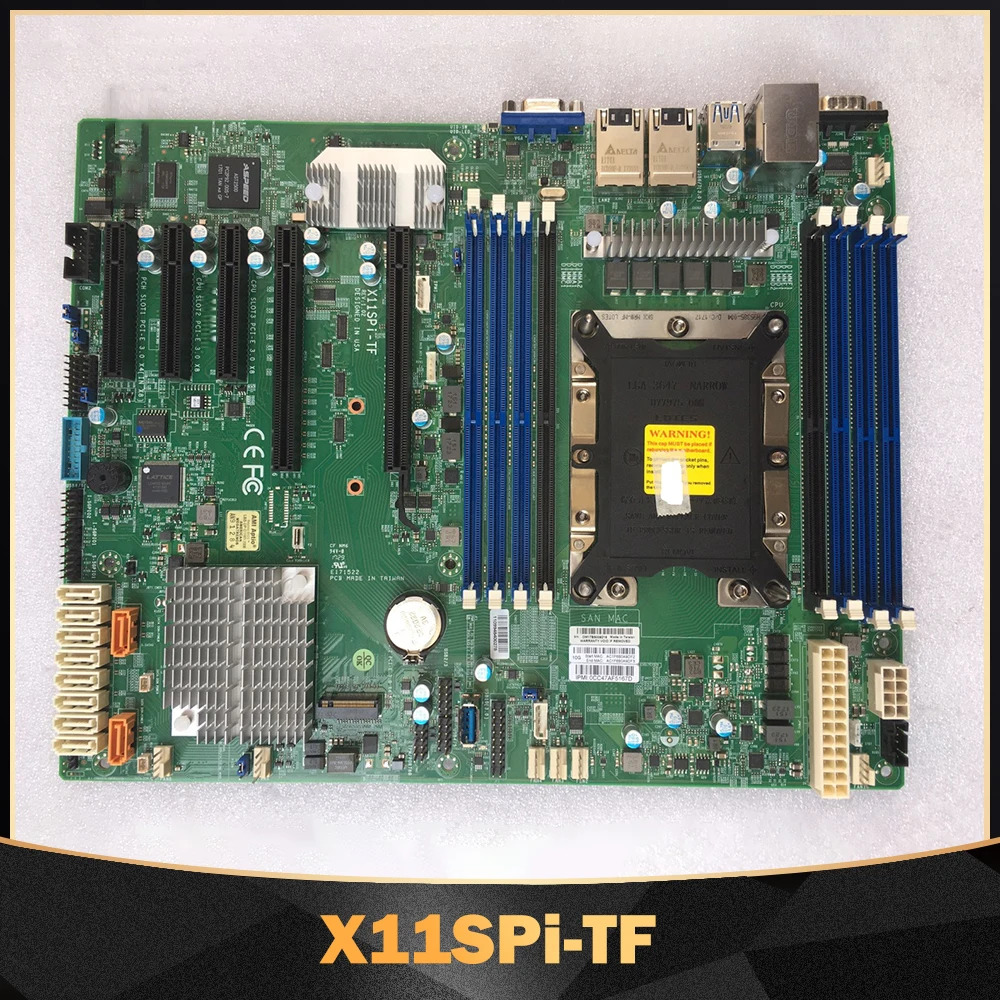 Supermicro X11SPi-TF 단일 채널 마더보드 듀얼 10G 이더넷 포트 C622 칩 M.2 IPMI LGA3647
