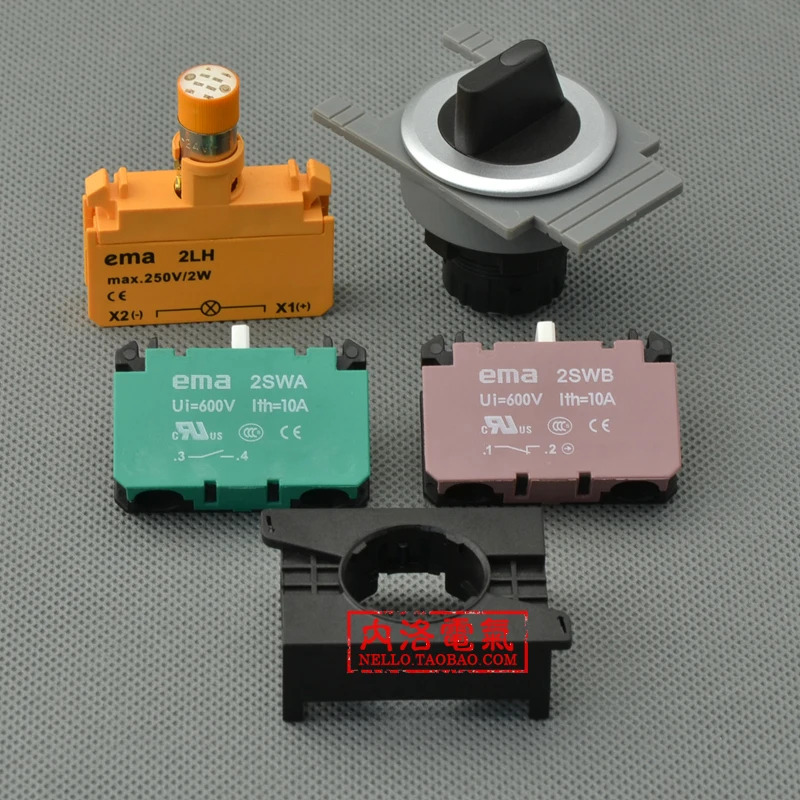 SAEMA 30mm 조명 선택기 스위치 E3S3K/4K/5K x. I 노브 자동 재설정 잠금 6/12 24V AC110V 220V개