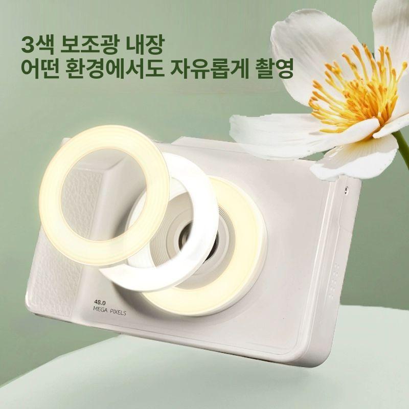 고화질 카메라 플립 소형 레트로 디지털 촬영용 줌 컴팩트 필터 입문용 렌즈 유튜브 - 상세 이미지 3