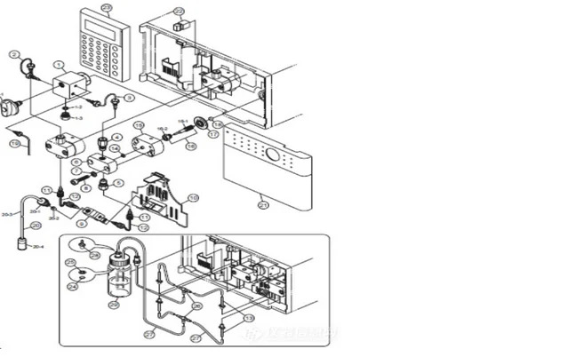 Shimadzu 228-45574-91 631-56032 LC-20A 배수 밸브 8 방향 로터 블로우 다운 어셈블리