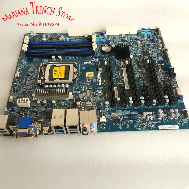 슈퍼마이크로 마더보드X10SAT LGA1150 E3-1200 v3 v4 4 세대 5 코어 i7 i5 i3 프로세서 DDR3 SATA3 USB 3.0