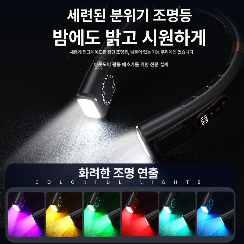 넥쿨러 손선풍기 냉각패드 급속냉각 목걸이 블레이드리스 쿨링팬 상하냉풍 - 상세 이미지 3