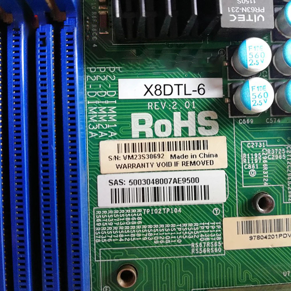 서버 마더보드 DDR3 SATA2 PCI-E 2.0은 Supermicro X8DTL-6Xeon 프로세서 5600/5500 시리즈를 지원