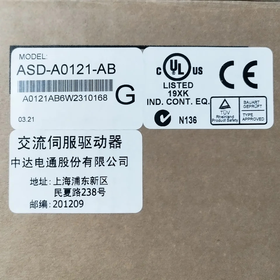 ASD-A0121-AB 오리지널 델타 서보 컨트롤러 신