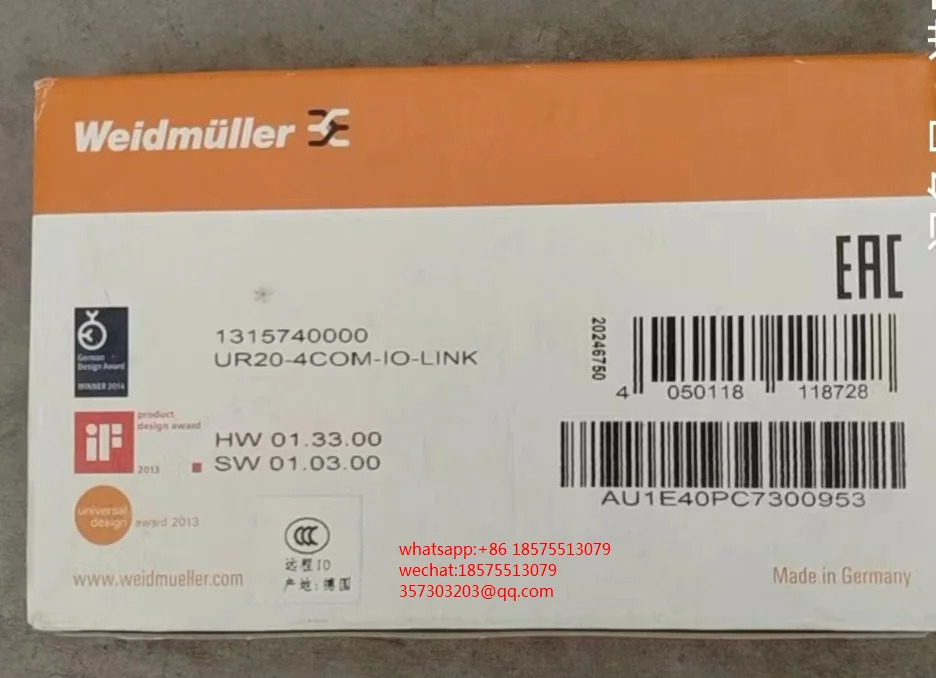 Weidmuller UR20-4COM-IO-LINK 1315740000 UR20-4AI-UI-16 1315620000 모듈