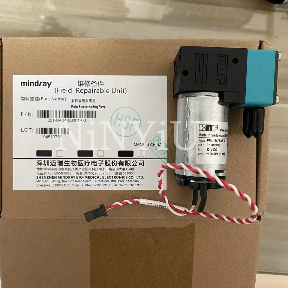 오리지널 KNF NF30 12V 펌프 Mindray BS820M BS830 BS840 BS850 BS860 BS880 BS890 폐기워터펌프 진공 다이어프램