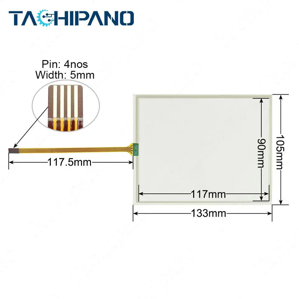Hitech PWS1711-STN6 플라스틱 커버 터치 스크린 전면 오버레이