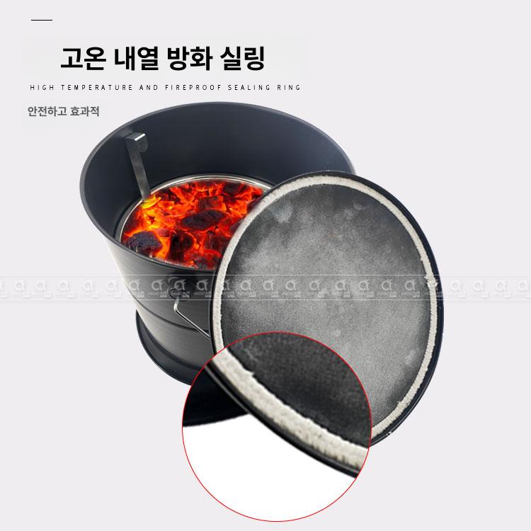 캠핑용 대형숯통 숯불통 바베큐그릴 훈제 착화기 스텐숯통 석쇠 차콜스타터 화덕 - 상세 이미지 3