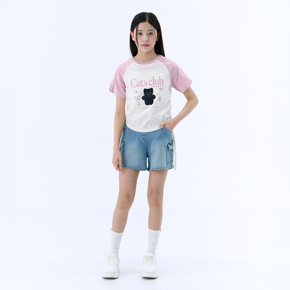 더데이걸 카고 워싱 반바지 TGTH26303 - 상세 이미지 5