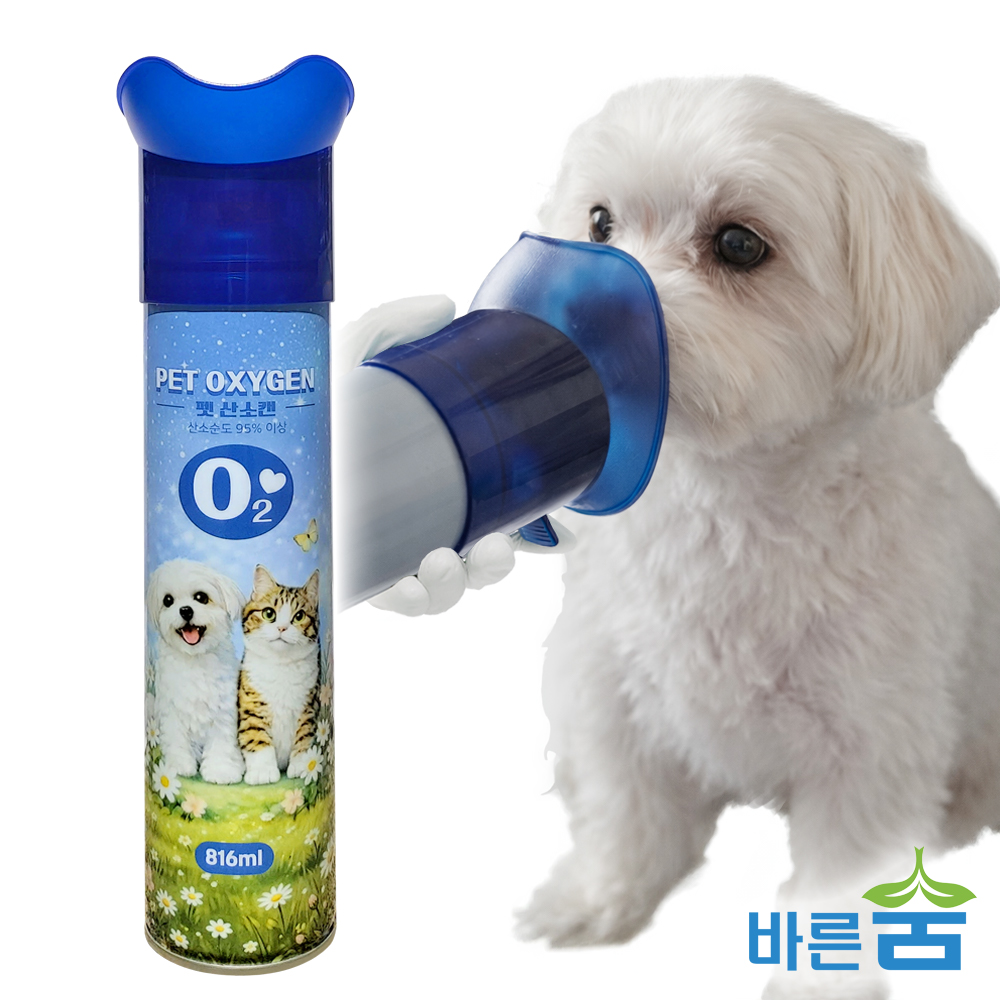 강아지 고양이 펫 산소캔 휴대용 산소 호흡기 마스크 스프레이 산소통 반려동물 호흡곤란 - 상품 이미지