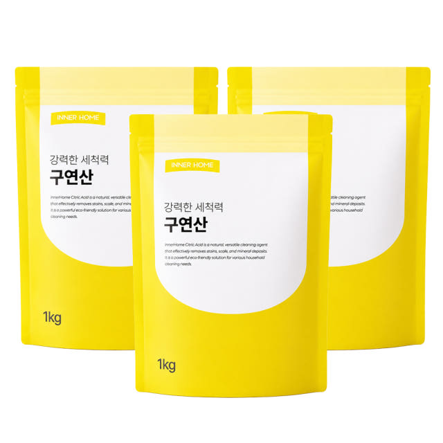 이너홈 구연산 세탁조 청소 섬유유연 주방 물때 제거 1kg