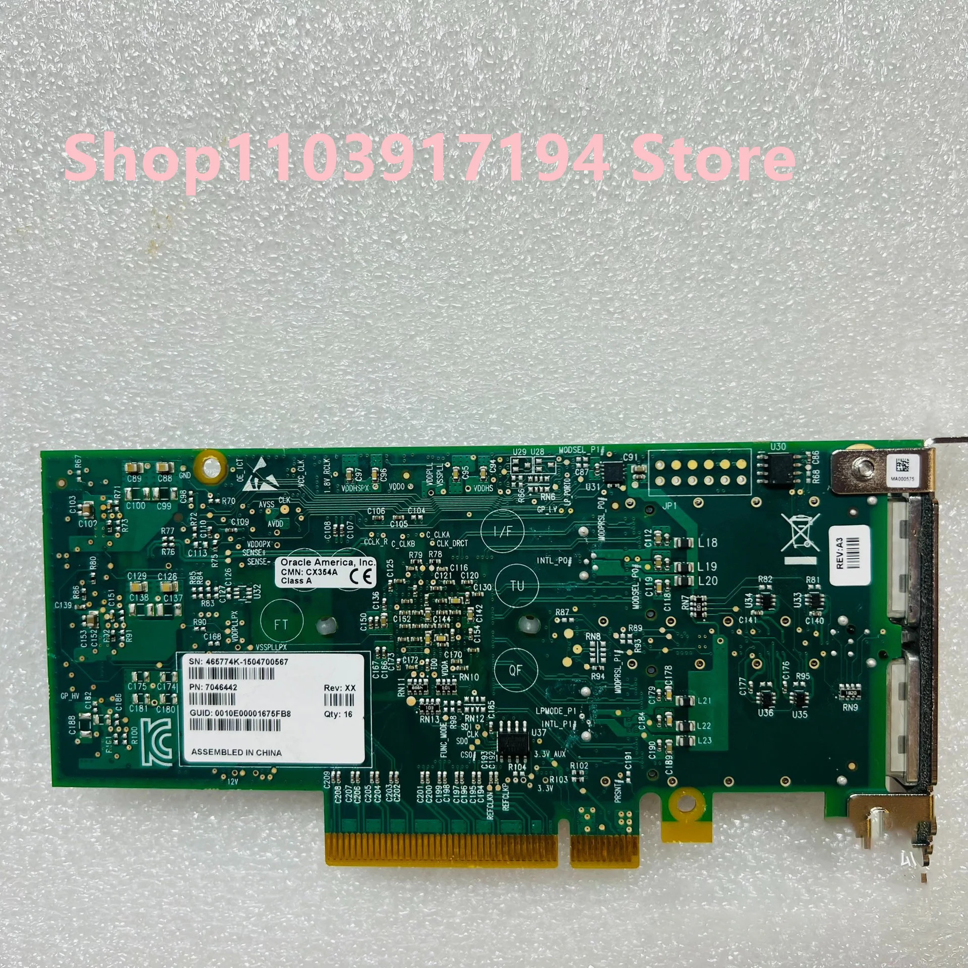 오라클 SUN 7046442 IB 이더넷 카드 MCX354A-FCBT CX354A 40 GB 56GB