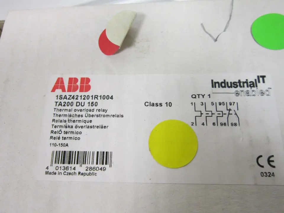ABB TA 시리즈 열 릴레이 TA200DU-150 110-150A 신