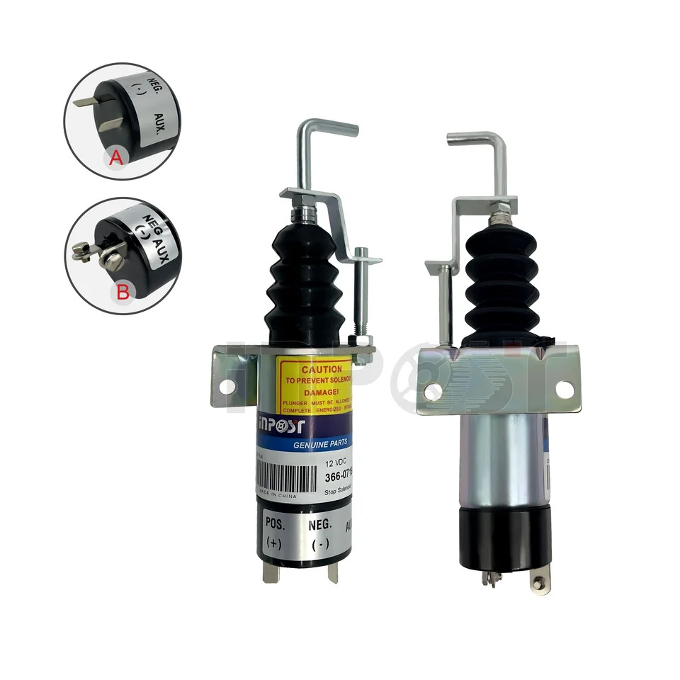 12V 24V 기계 엔진 부품 푸시 풀 솔레노이드 1502-12 Lister Petter 디젤 36607198 36607197 정지