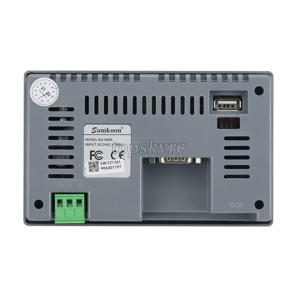 Samkoon EA-043A HMI 터치 스크린 FX3U-24MR PLC 제어 보드 프로그래밍 4.3 인치