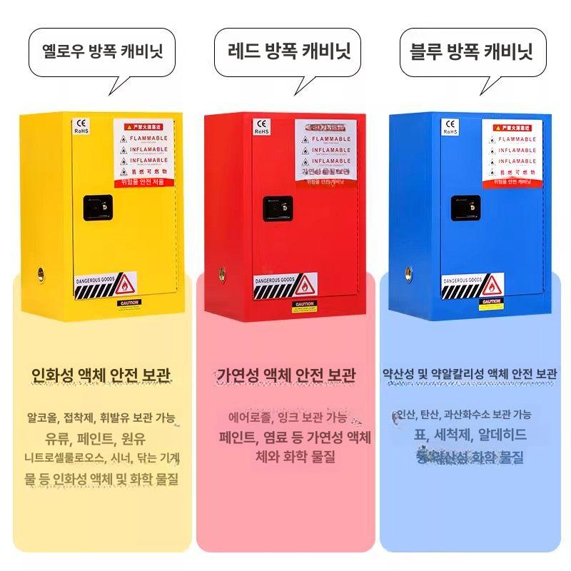 캐비넷 보관함 위험물저장소 저장고 화학물질 캐비닛 유류저장소 약품 방화 인화물질 - 상세 이미지 3