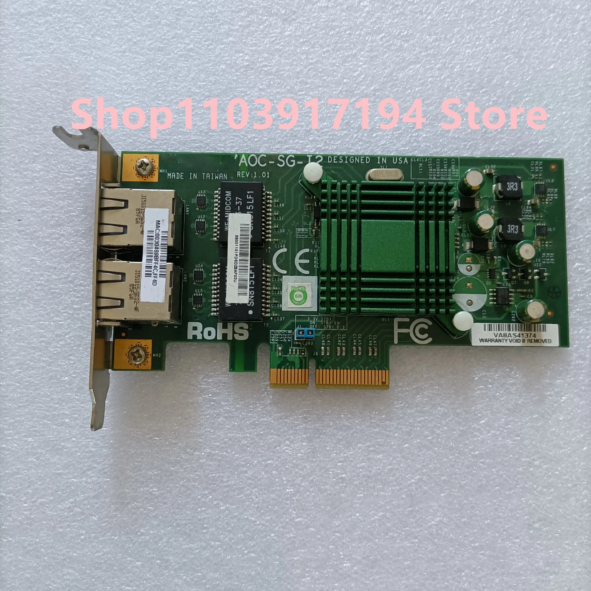 슈퍼 AOC-SG-i2 82575EB PCI-E x4 듀얼 포트 기가비트 이더넷 카드