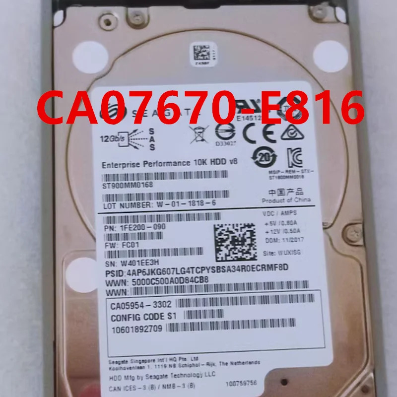 CA07670-E816 CA05954-3302 내장 하드 FUJITSU DX S3 900GB 2.5 10K 64MB SAS 거새 원본 드라이브
