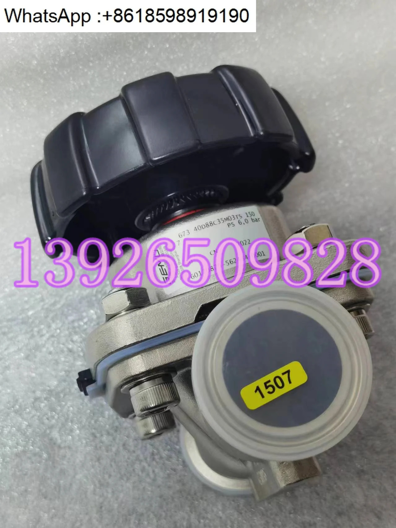 독일 GEMU 673 40D88C35M03TS 1507 수동 다이어프램 밸브