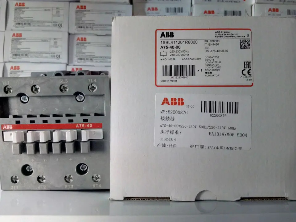 ABB A 시리즈 AC 접촉기 A75-40-00 x 220V 82200876 신