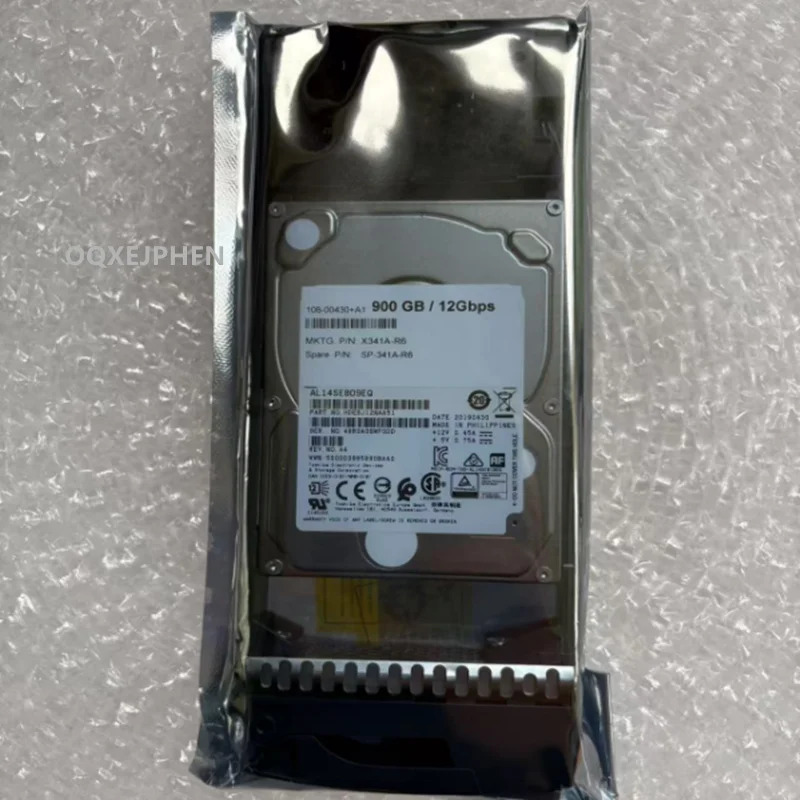 NetApp내부 하드 오리지널 HDD X341A-R6 서버 900GB 2.5 인치 SAS 12 Gb/s 64MB 10000RPM 거신