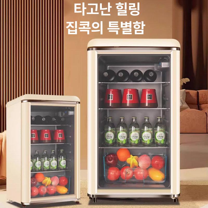 술장고 음료수 와인 미니 원룸 주류 블랙 냉장고 소형 카페 냉장 도어 - 상세 이미지 3