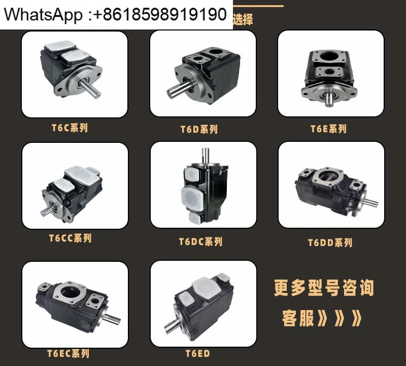 정량적 베펌프 T6C/D/E/CC/DC/DD/EC/ED 고압 이유압 오일 펌프