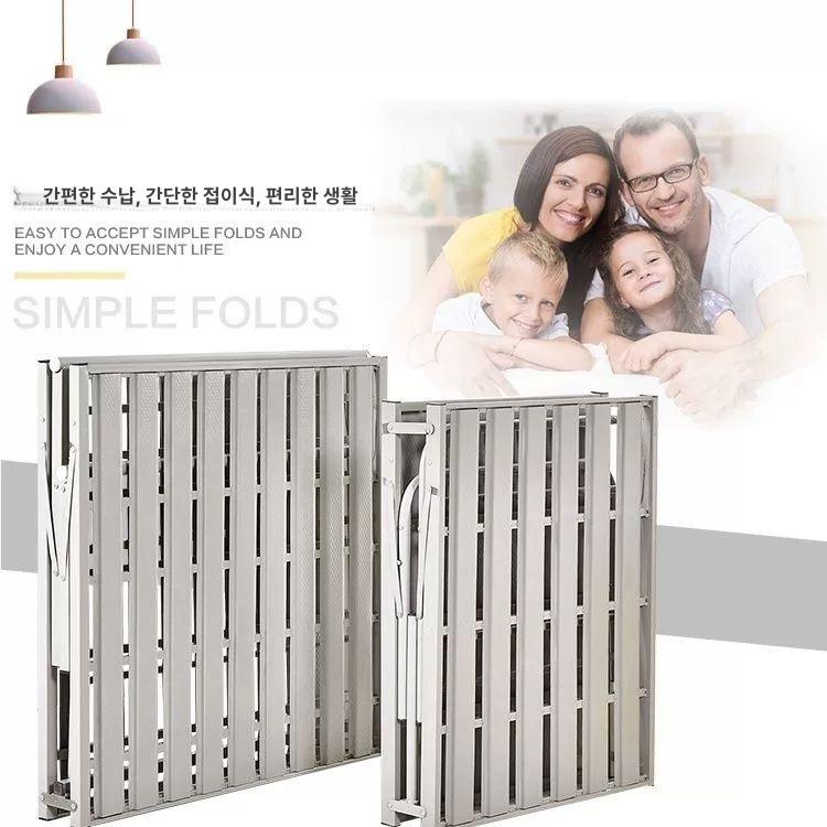 철제 받침대 원목 깔판 공간활용 실목 깔개 간편 접이식침대프레임 싱글침대 폭 - 상세 이미지 5