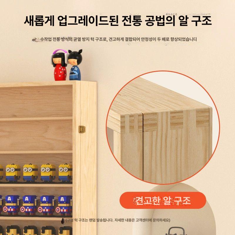 투명 쇼케이스 미니수납장 진열대 디스플레이 거실 미닫이 도어 보관함 캐비닛 서랍장 - 상세 이미지 3