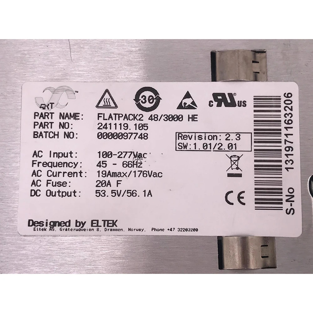 241119 .105 FLATPACK2 48/3000 HE0000097748 3000W 45-66Hz 전원 모듈 전 리퍼