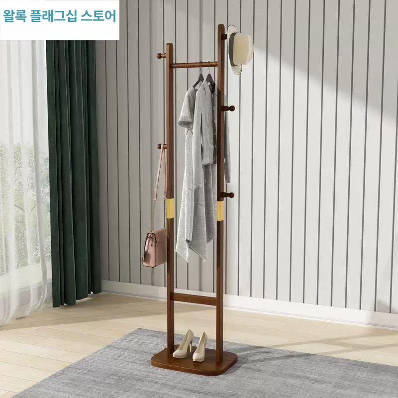 원목 스탠딩행거 스탠드 수납 옷 튼튼한 사무실 선반 고정식 인테리어 시스템 - 상품 이미지