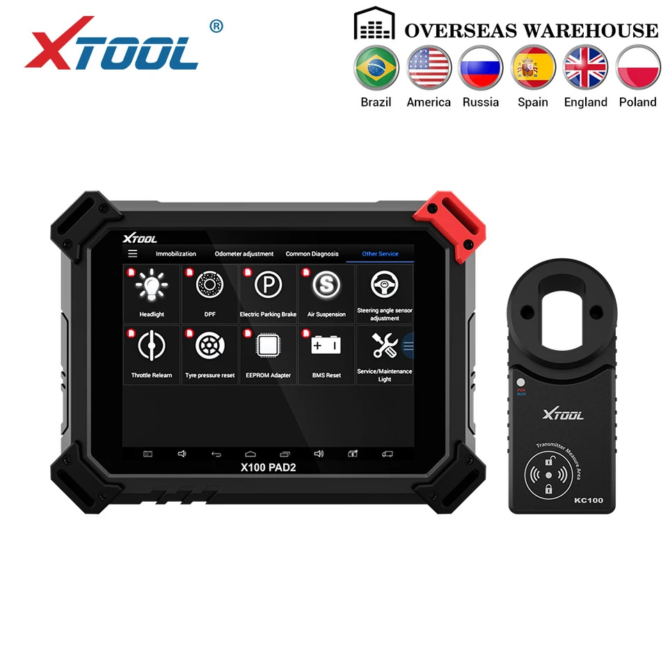 자동차 진단 도구 XTOOL X100 PAD2 pro VW 4th 5th 키 프로그래밍 KC100 포함
