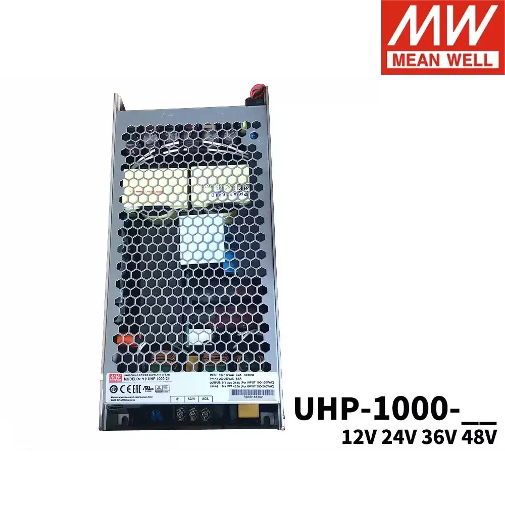 MEAN WELL Uhp호환-1000-12 Uhp호환-1000-24 Uhp호환-1000-36 Uhp호환-1000-48 1000W 슬림타입PFC 스위칭 공급 장치 포함