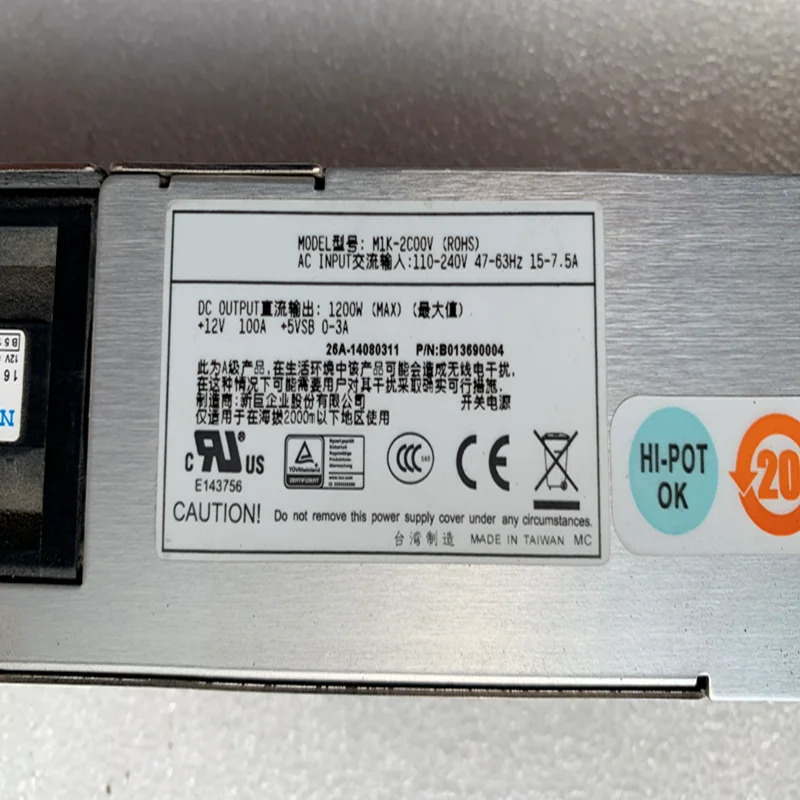 Emacs CRPS 1200W 전원공급장치 M1K-2C00V새 원본 PSU