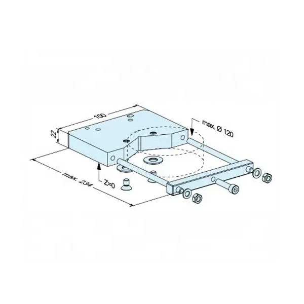 2025newhp호환EDM 와이어 EDM HE-P0662315-120mm 원통형 공작물정밀 스테인레스 스틸 프리즘 홀더