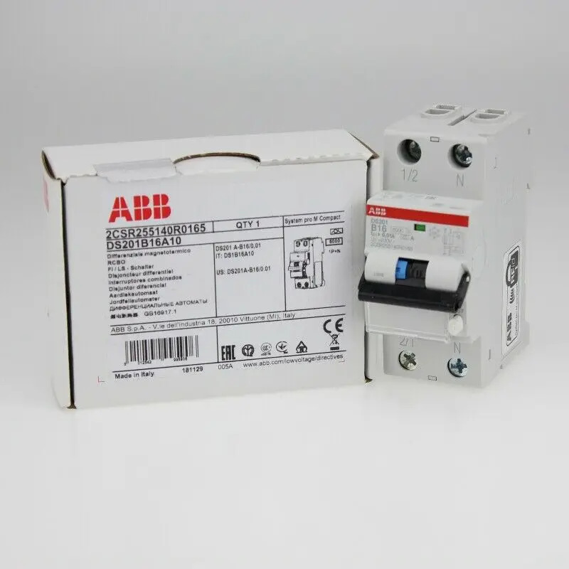 ABB 잔류 전류 동작 회로차단기 DS201-B16/001 신