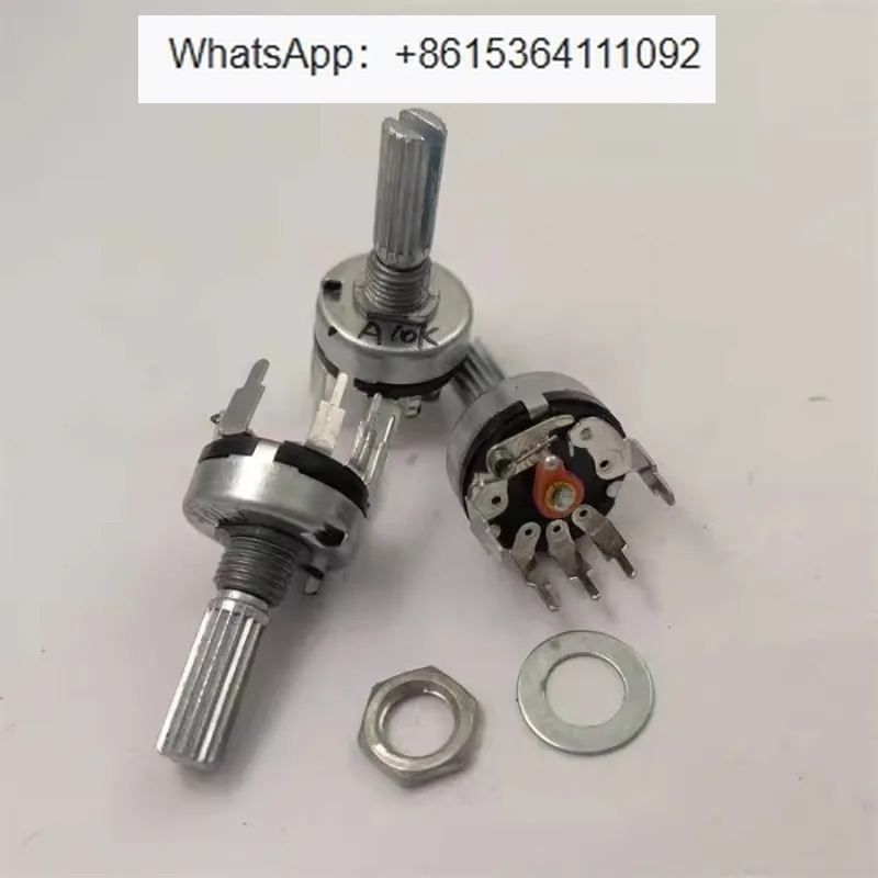 10Pcs 172 스위칭 전위차계 A10K 생크 길이 20MM가 수직 외부 굽힘