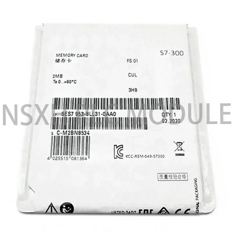 6ES7953-8LL31-0AA0 S7-300 메모리 카드 MMC 2M 2MB
