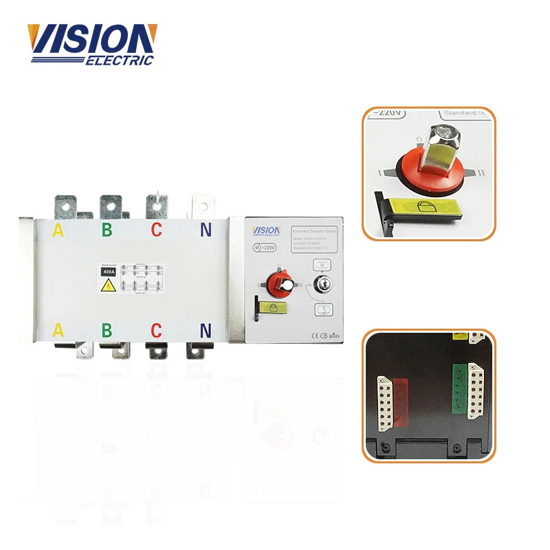 공장 공급 ATS 160A 100A -1000A 이발전기 4 P 극 발전기 전환 스위치