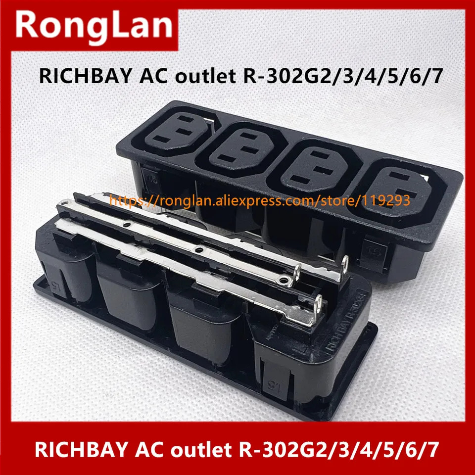 RICHBAY AC 콘센트 전원 구멍 4 조합 암 커넥터 소켓 R-302G2 R-302G3 R-302G4 R-302G5 R-302G6 R-302G7-20PCS