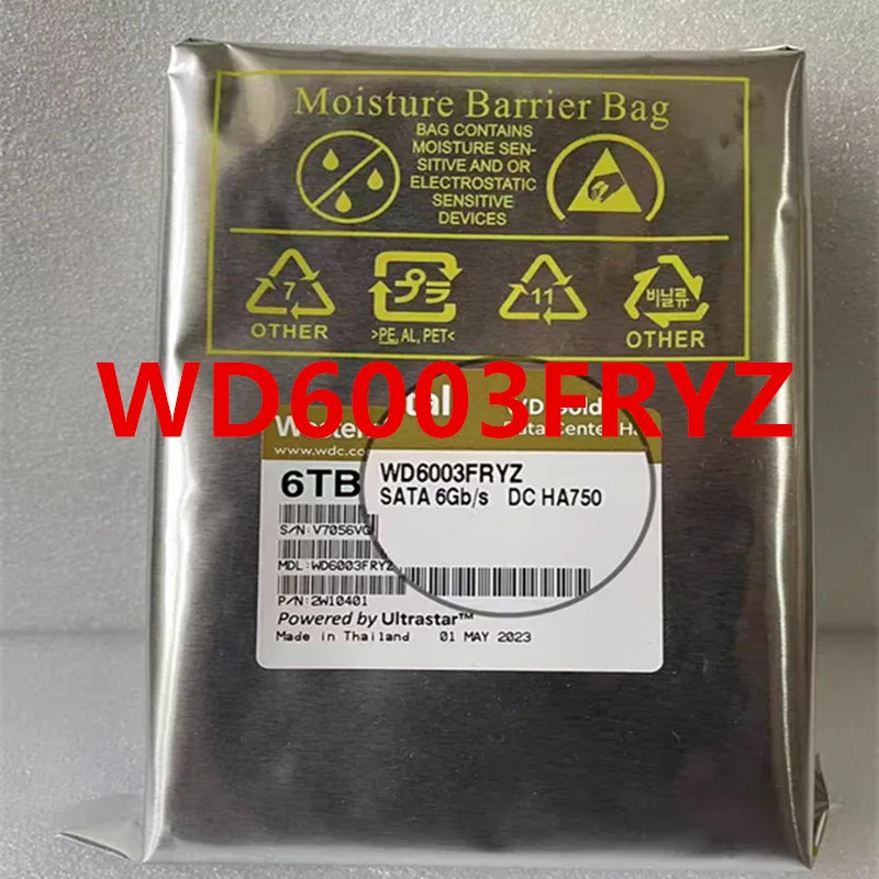 내장 하드 드라이브 WD6003FRYZWD 6TB 3.5인치 SATA 128MB 7.2K새