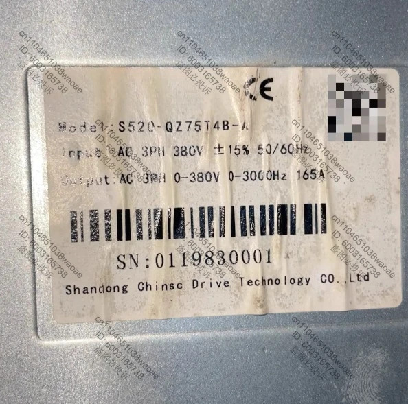 주파수 변환기 S520-QZ75T4B 75kw 380V 리퍼 완료